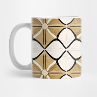 Moroccan-Inspired Floral Tile Pattern in Neutral colors Mug
